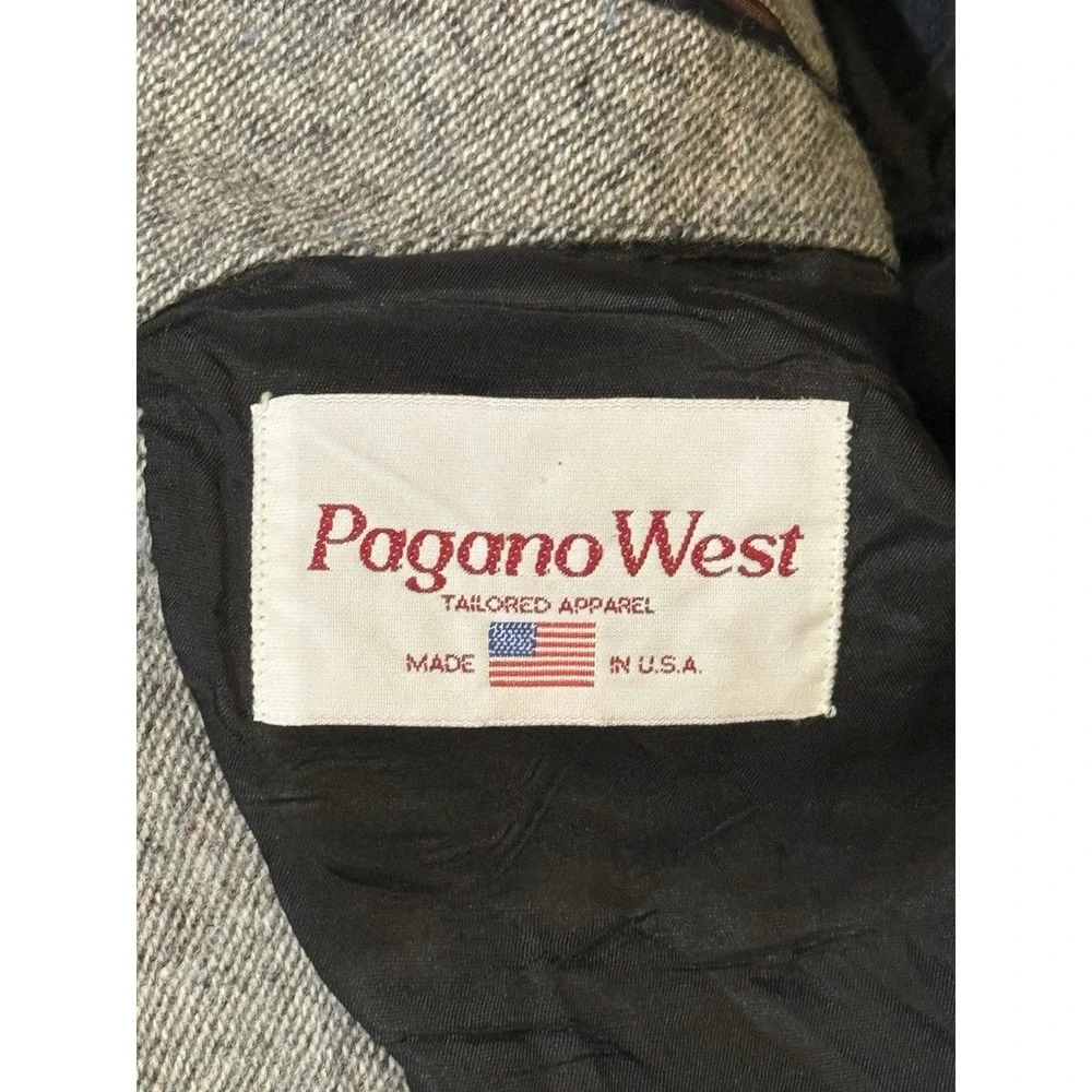 PAGANO WEST WESTERN WEAR MEN'S GRAY WESTERN STYLE BLAZER SIZE Medium